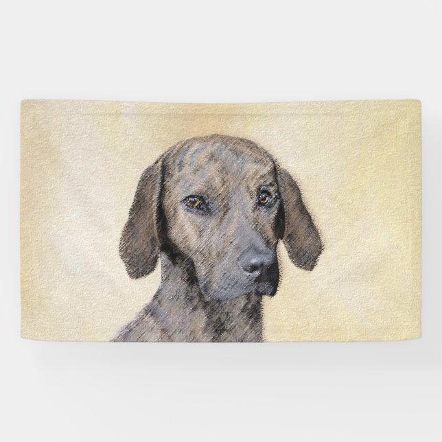 Plott Painting - Cute Original Dog Art Banner (Horizontal)
