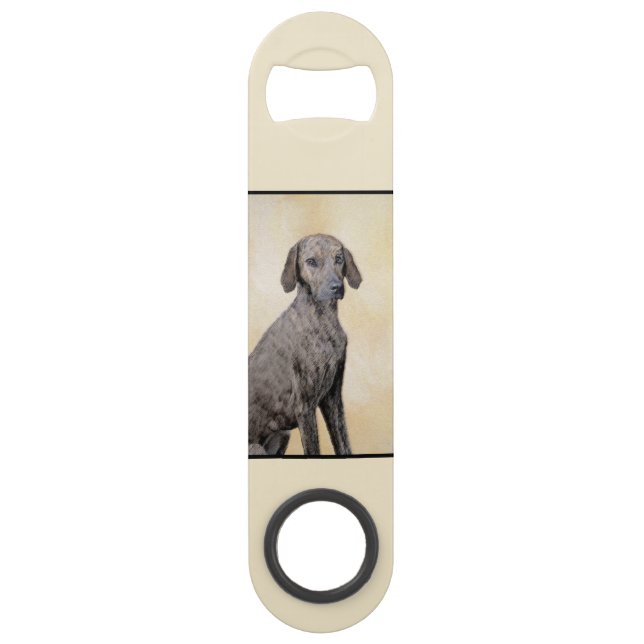 Plott Painting - Cute Original Dog Art Bar Key (Back)