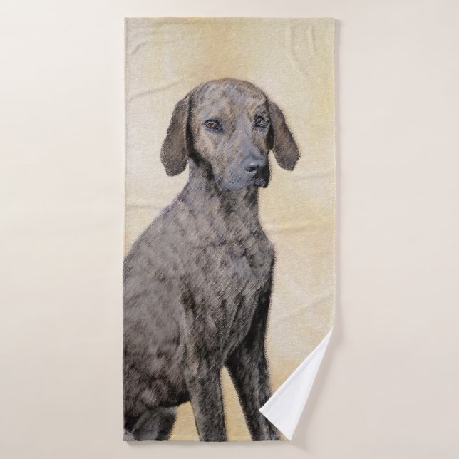Plott Painting - Cute Original Dog Art Bath Towel Set (Bath Towel)
