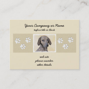 Plott Painting - Cute Original Dog Art Business Card
