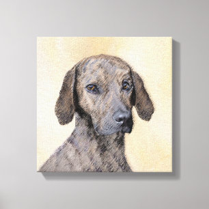Plott Painting - Cute Original Dog Art Canvas Print