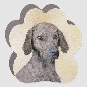 Plott Painting - Cute Original Dog Art Car Magnet