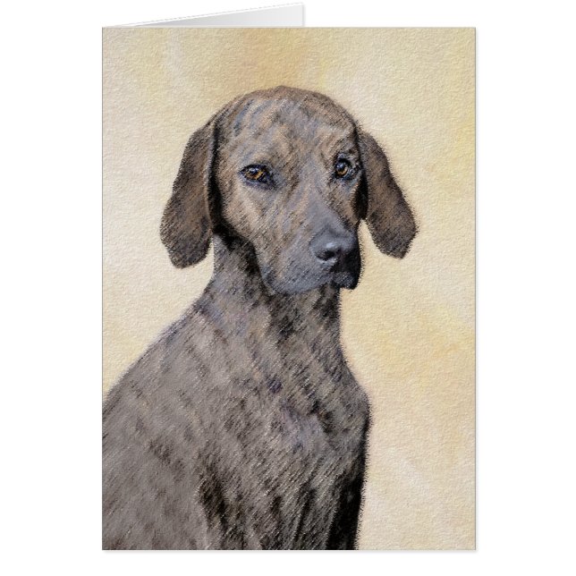 Plott Painting - Cute Original Dog Art Cards (Front)