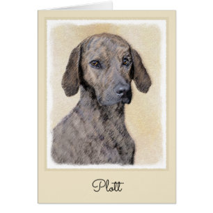 Plott Painting - Cute Original Dog Art Cards