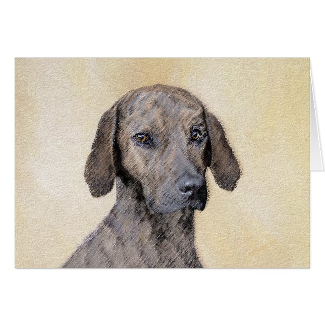 Plott Painting - Cute Original Dog Art Cards (Front Horizontal)