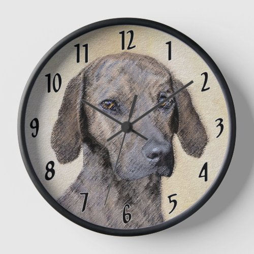 Plott Painting _ Cute Original Dog Art Clock