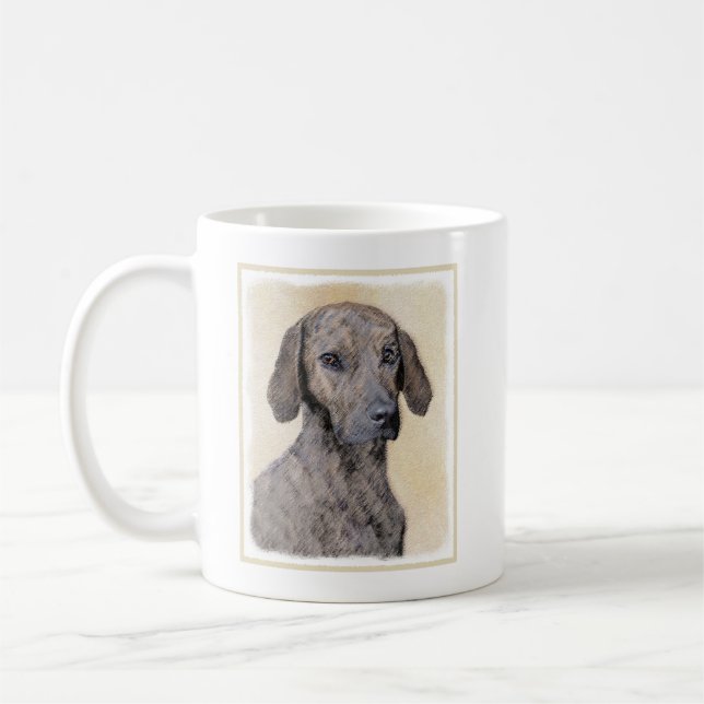 Plott Painting - Cute Original Dog Art Coffee Mug (Left)