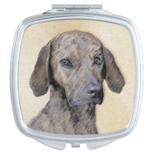 Plott Painting - Cute Original Dog Art Compact Mirror