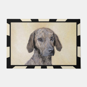 Plott Painting - Cute Original Dog Art Doormat