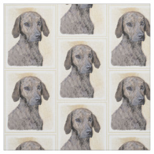 Plott Painting - Cute Original Dog Art Fabric