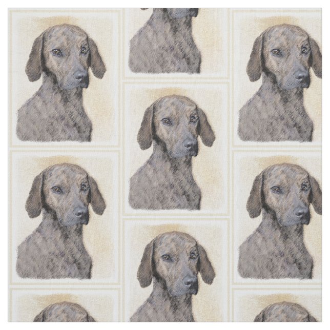 Plott Painting - Cute Original Dog Art Fabric (Swatch)