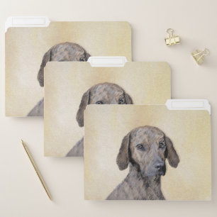 Plott Painting - Cute Original Dog Art File Folder