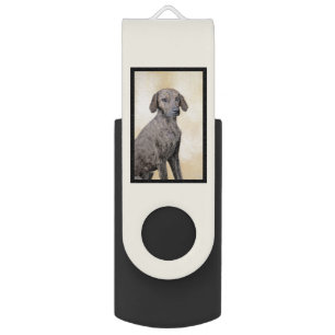 Plott Painting - Cute Original Dog Art Flash Drive