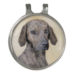 Plott Painting - Cute Original Dog Art Golf Hat Clip