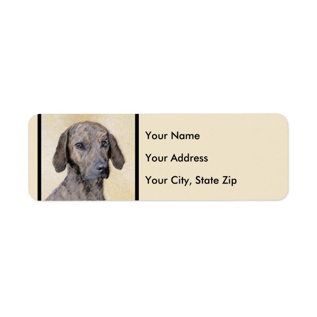 Plott Painting - Cute Original Dog Art Label (Front)