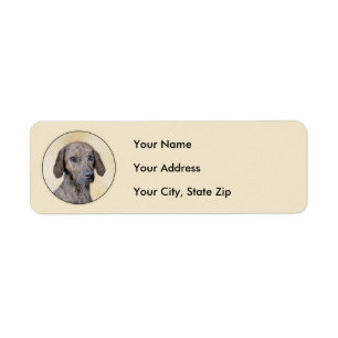Plott Painting - Cute Original Dog Art Label