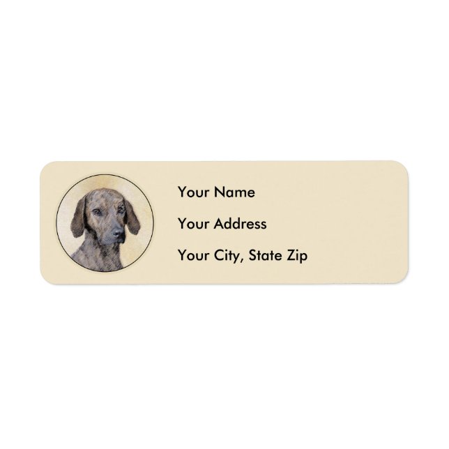 Plott Painting - Cute Original Dog Art Label (Front)