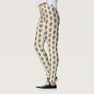 Plott Painting - Cute Original Dog Art Leggings
