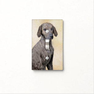 Plott Painting - Cute Original Dog Art Light Switch Cover