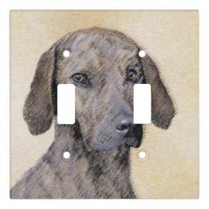 Plott Painting - Cute Original Dog Art Light Switch Cover