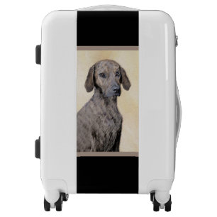 Plott Painting - Cute Original Dog Art Luggage