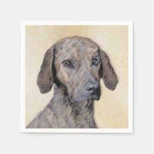 Plott Painting - Cute Original Dog Art Napkins
