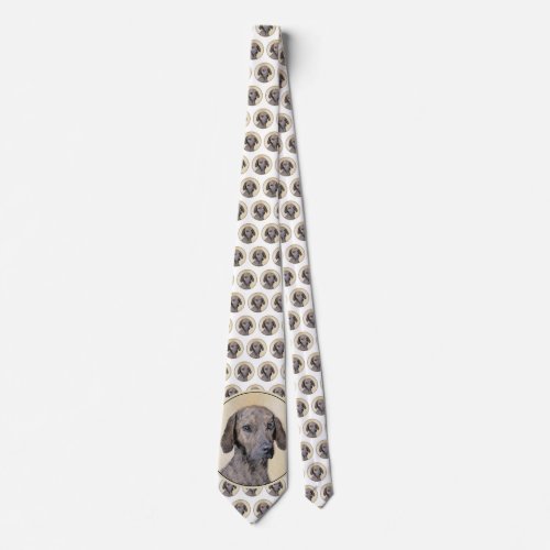Plott Painting _ Cute Original Dog Art Neck Tie