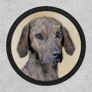Plott Painting - Cute Original Dog Art Patch