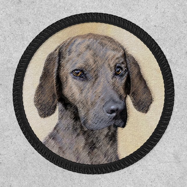 Plott Painting - Cute Original Dog Art Patch (Front)