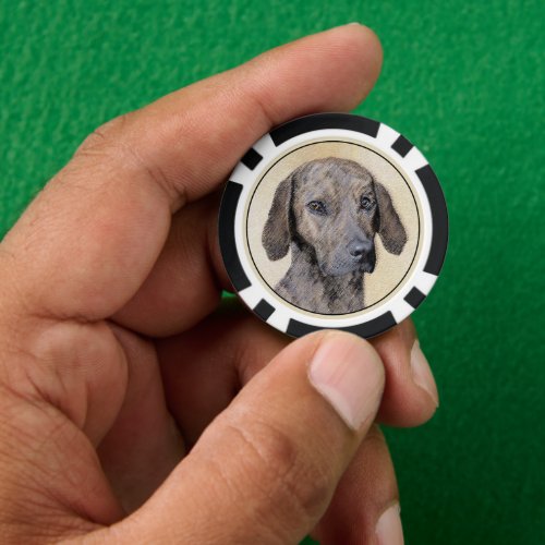 Plott Painting _ Cute Original Dog Art Poker Chips