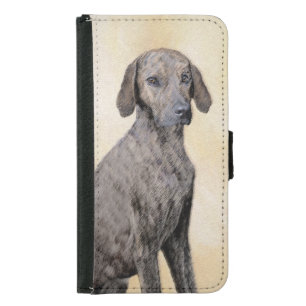Plott Painting - Cute Original Dog Art Samsung Galaxy S5 Wallet Case