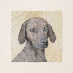 Plott Painting - Cute Original Dog Art Scarf