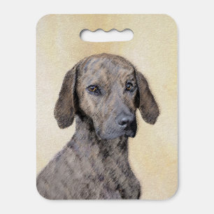 Plott Painting - Cute Original Dog Art Seat Cushion