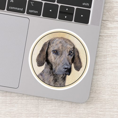 Plott Painting _ Cute Original Dog Art Sticker