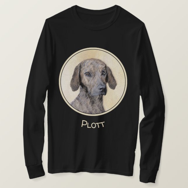 Plott Painting - Cute Original Dog Art T-Shirt (Design Front)