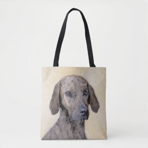 Plott Painting _ Cute Original Dog Art Tote Bag