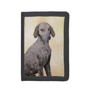 Plott Painting - Cute Original Dog Art Trifold Wallet
