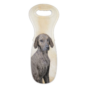 Plott Painting - Cute Original Dog Art Wine Bag