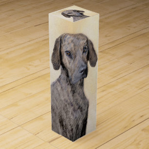 Plott Painting - Cute Original Dog Art Wine Box