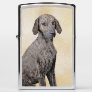 Plott Painting - Cute Original Dog Art Zippo Lighter