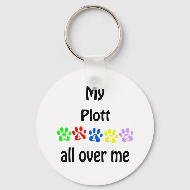 Plott Walks Design Keychain (Front)