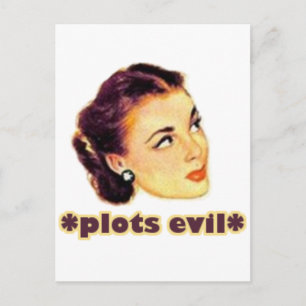 Plotting Evil Postcard