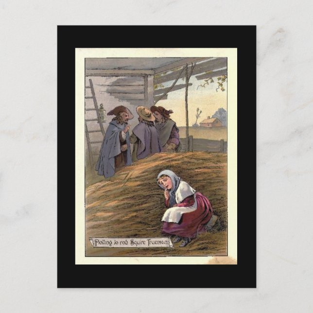 Plotting to rob Squire Trueman Postcard (Front)