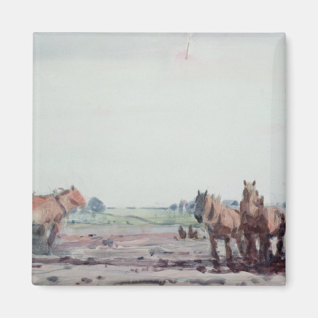 Plough Horses Magnet (Front)