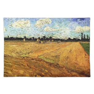 Ploughed Field (the Furrows) by Vincent van Gogh Cloth Placemat