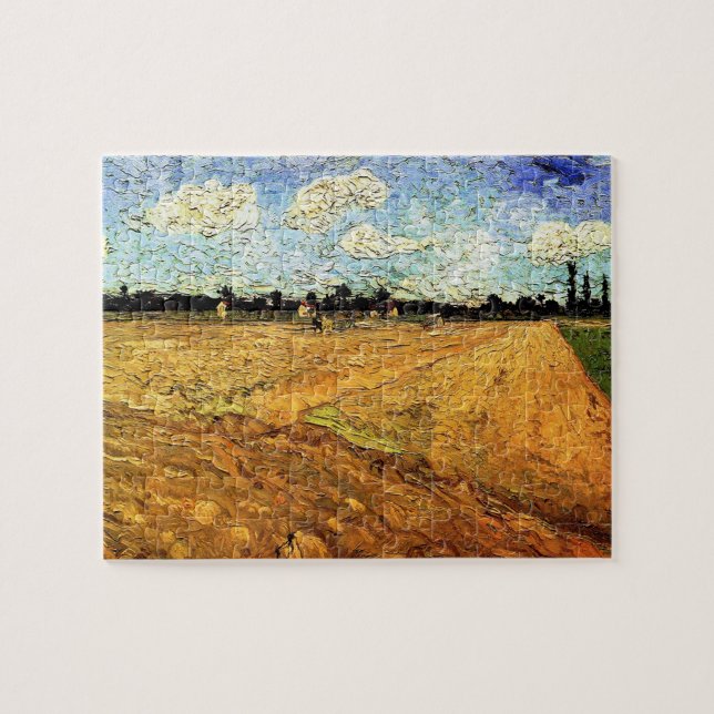 Ploughed Field (the Furrows) by Vincent van Gogh Jigsaw Puzzle (Horizontal)