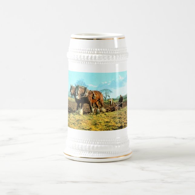 Ploughing Beer Stein (Center)