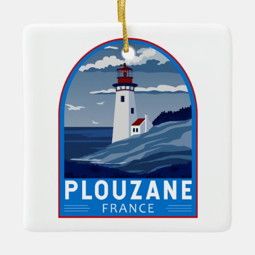 Plouzane France Travel Vintage Art Ceramic Ornament