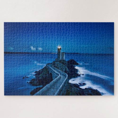 Plouzane lighthouse at sea photo jigsaw puzzle