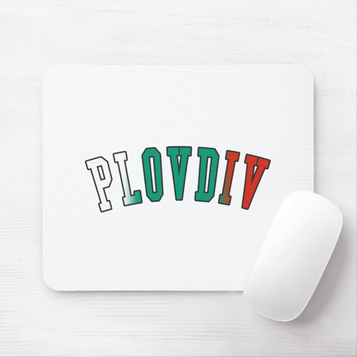 Plovdiv in Bulgaria National Flag Colors Mouse Pad